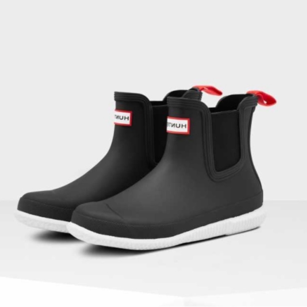 Black Hunter Original Flat Heel Calendar Sole Women's Chelsea Boots | DPV-298305